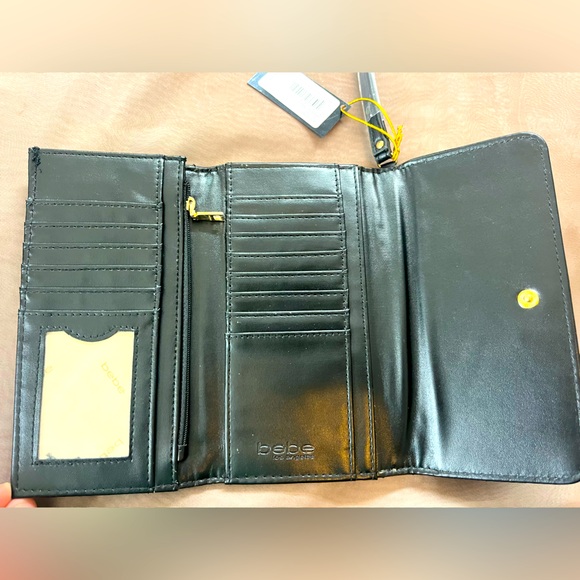 Bebe Black Quilted Wristlet - Picture 4 of 9